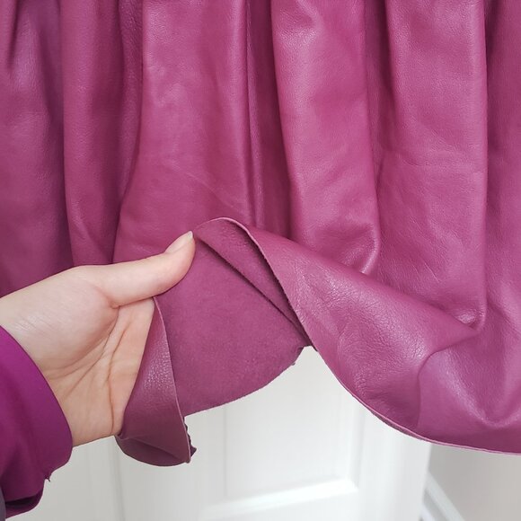 Alice + Olivia Delicate Soft Lamb Skin Mini Skirt - Picture 5 of 8